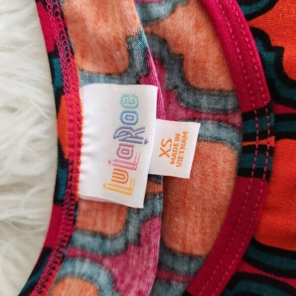 LuLaRoe Irma Short‎ Sleeve High Low Hem Tunic Top XS NWT Geometric Multi-Color - Picture 6 of 13